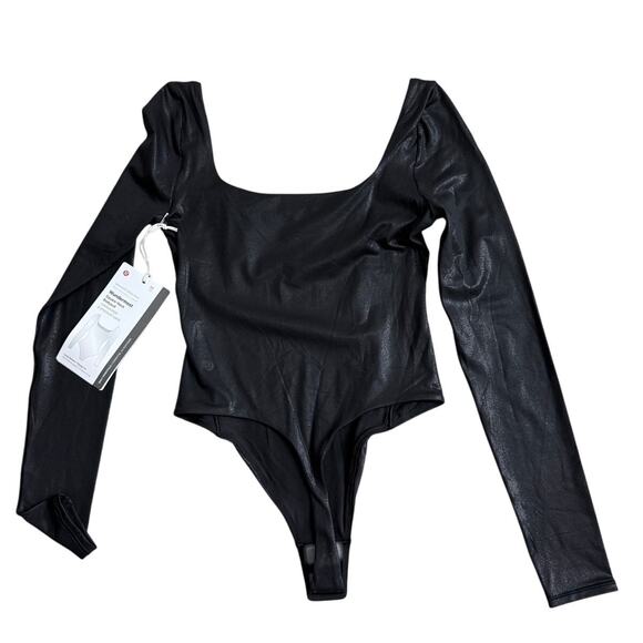 Lululemon Wundermost Nulu Square-Neck Long-Sleeve Thong Bodysuit XS LW3INRS NWT - Picture 3 of 16